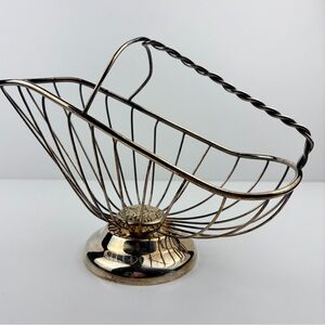 Vintage Wine Bottle Holder/Caddy/Server EP Brass Silver Plate Made in Italy